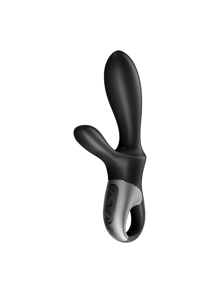 Vibromasseur rabbit noir USB, chauffant et connecté Heat Climax  Satisfyer - CC597791