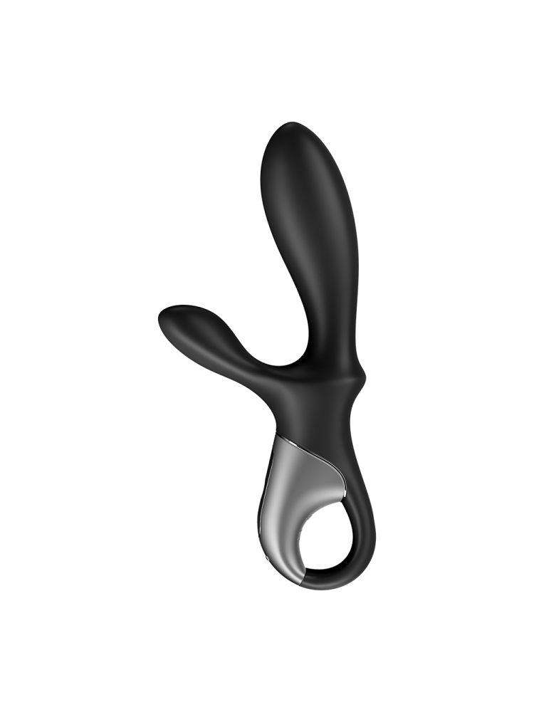 Vibromasseur rabbit noir USB, chauffant et connecté Heat Climax  Satisfyer - CC597791