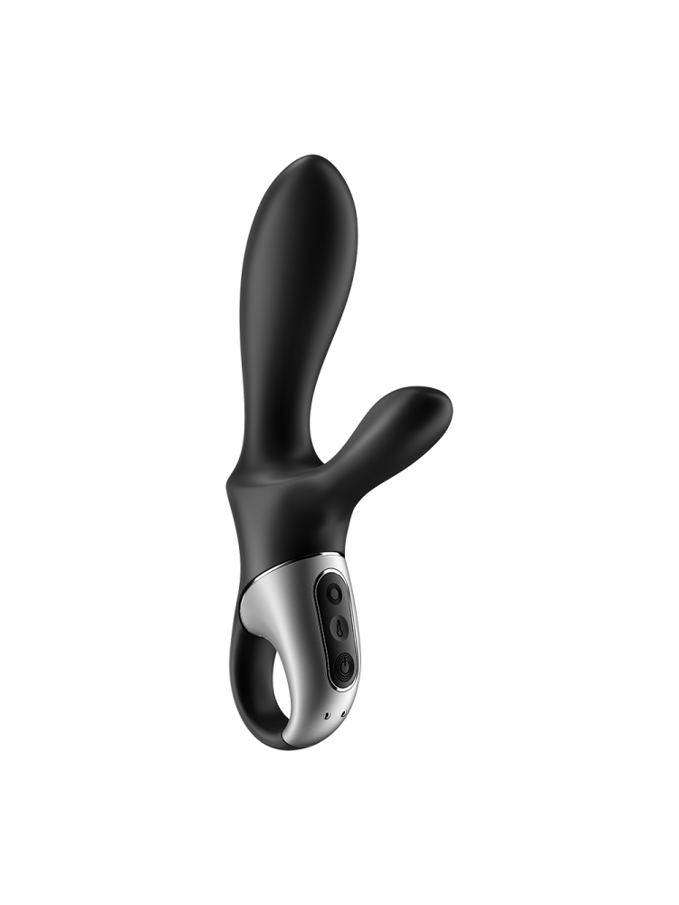 Vibromasseur rabbit noir USB, chauffant et connecté Heat Climax  Satisfyer - CC597791