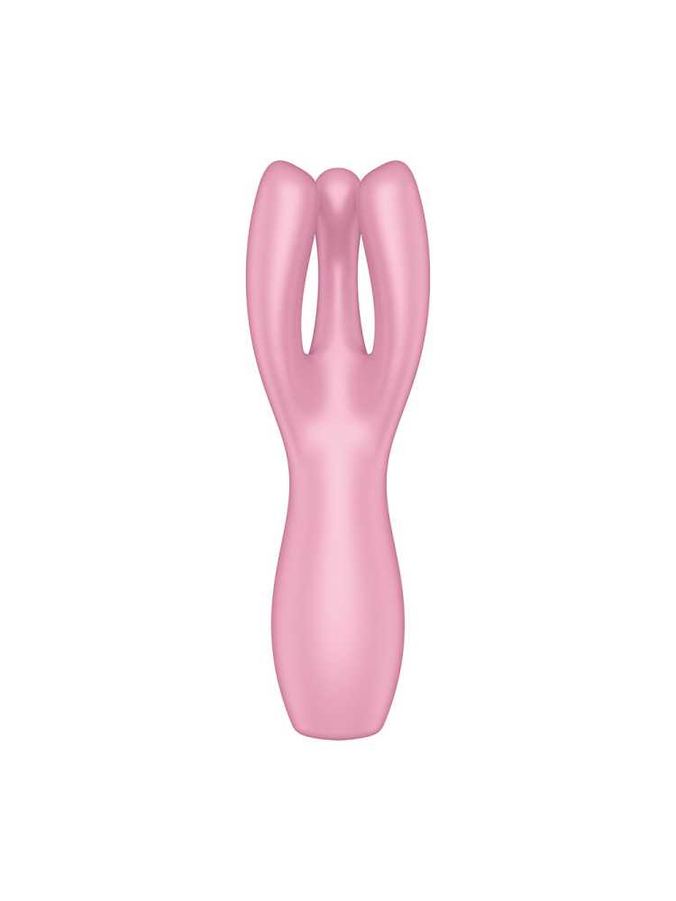 Vibromasseur point G avec stimulateur de clitoris USB rose Threesome 3 Satisfyer - CC597778