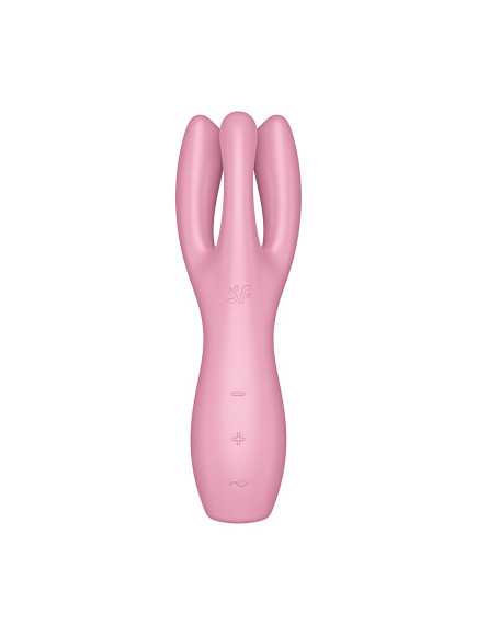 Vibromasseur point G avec stimulateur de clitoris USB rose Threesome 3 Satisfyer - CC597778