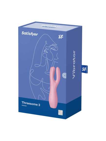 Vibromasseur point G avec stimulateur de clitoris USB rose Threesome 3 Satisfyer - CC597778