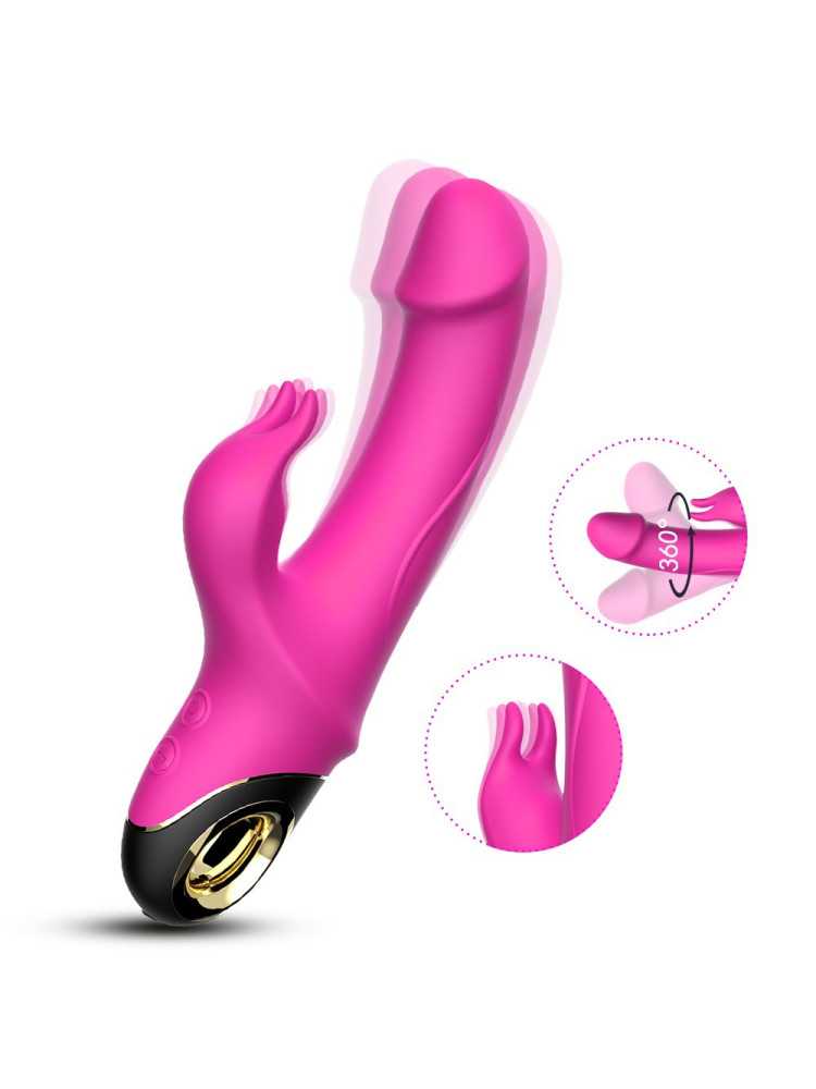 Vibromasseur Rabbit rose 9 modes de vibrations puissantes - USK-V10PNK