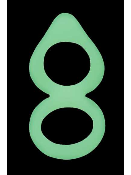 Double cockring vert fluorescent en silicone - WS-NV508B
