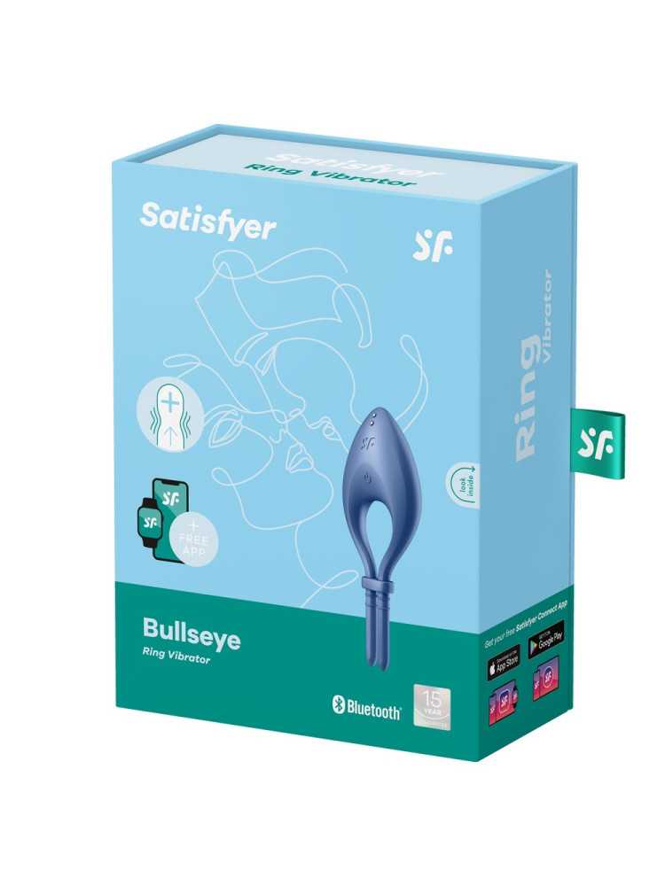 Cockring vibrant connecté USB bleu Bullseye Satisfyer - CC597798