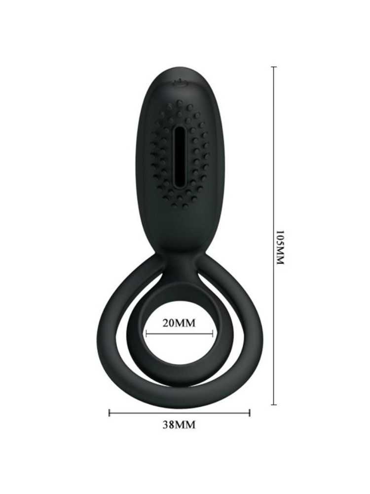 Cockring vibrant en silicone avec stimulateur clitoridien Esther - CC592166