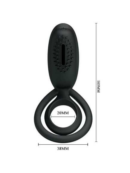 Cockring vibrant en silicone avec stimulateur clitoridien Esther - CC592166