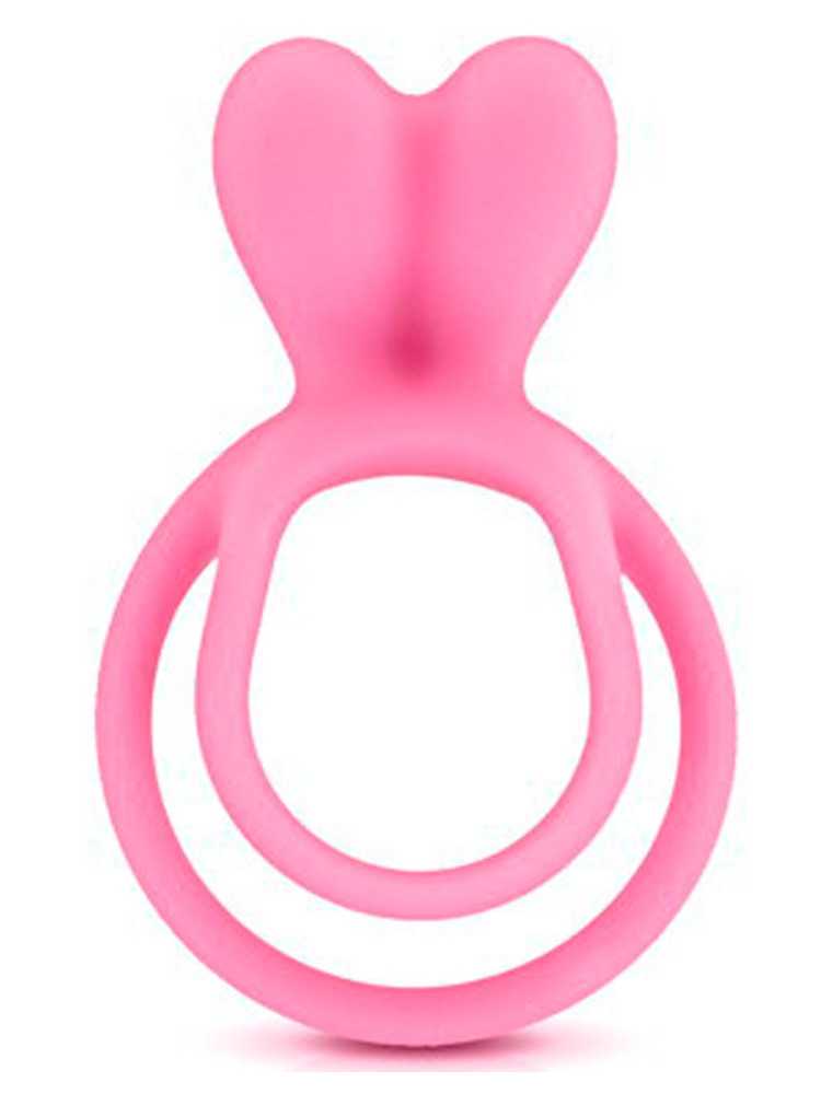 Double cockring rose avec stimulateur de clitoris - CC5710050050