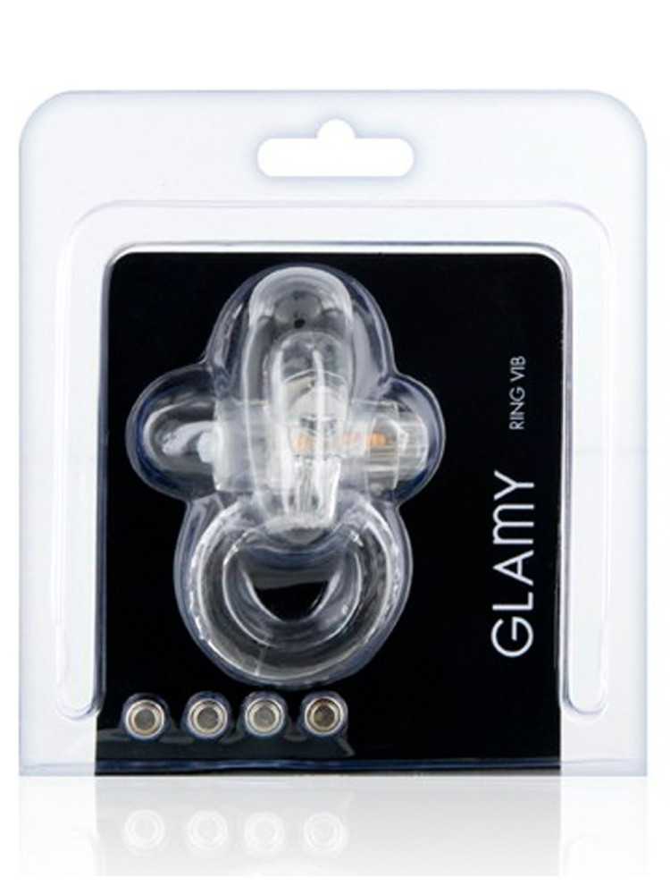 Cockring vibrant avec stimulation du clitoris - CC570035