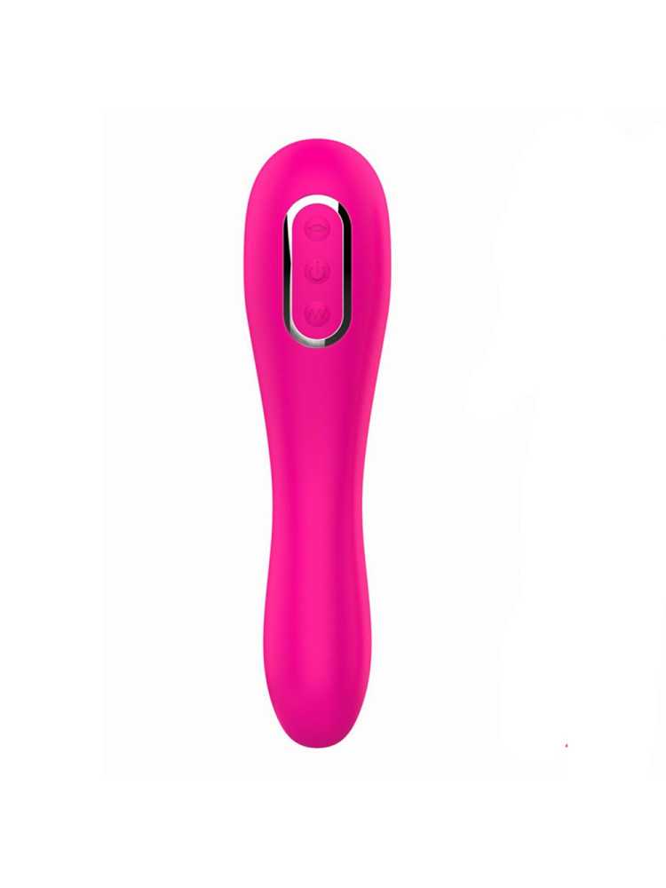 Vibromasseur 10 modes  et stimulateur par vibrations à picots sur membrane rose 10 programmes USB - BOZ-047PNK