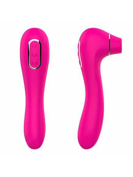 Vibromasseur 10 modes  et stimulateur par vibrations à picots sur membrane rose 10 programmes USB - BOZ-047PNK