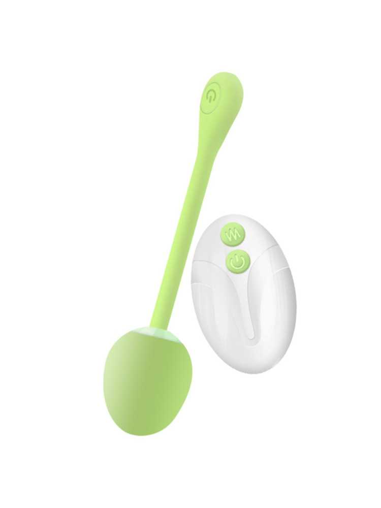 Balle de Geisha vibrante verte avec télécommande - TOD-074GRN