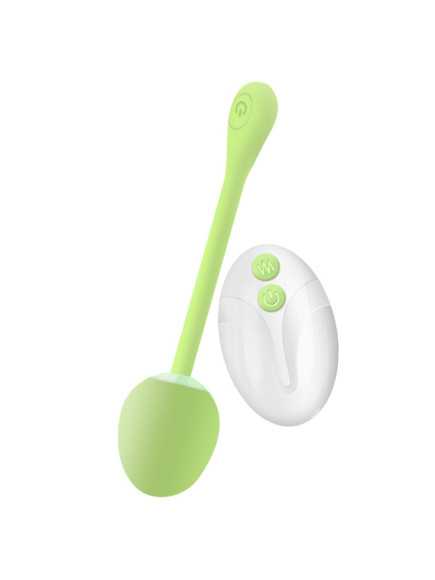 Balle de Geisha vibrante verte avec télécommande - TOD-074GRN