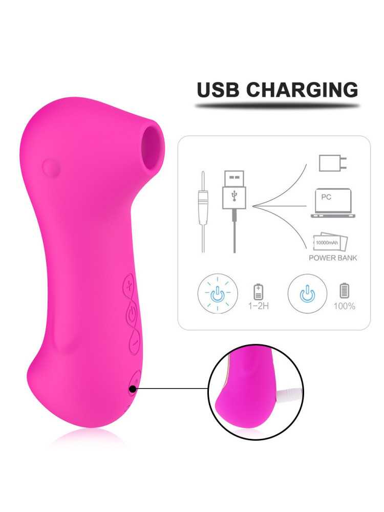 Stimulateur clitoridien par une vibration par membrane  USB Fushia - CR-VO005FUS