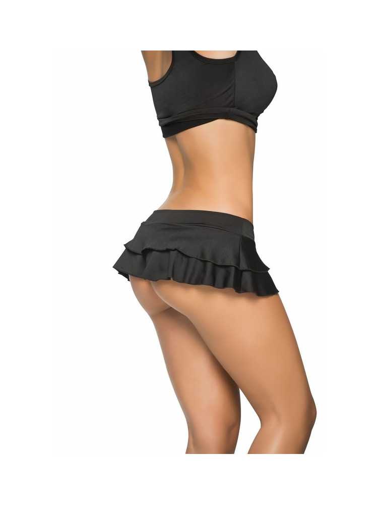 Jupette double fronce Black - MAL5022BLK