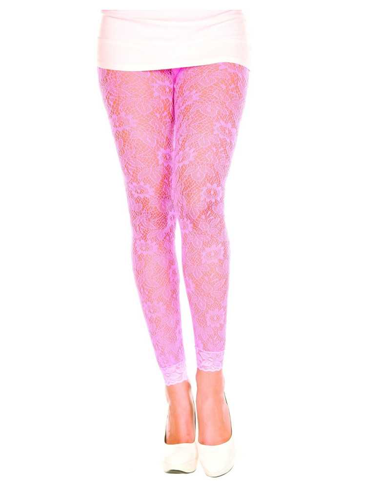 Legging fin dentelle rose - MH35046NEP