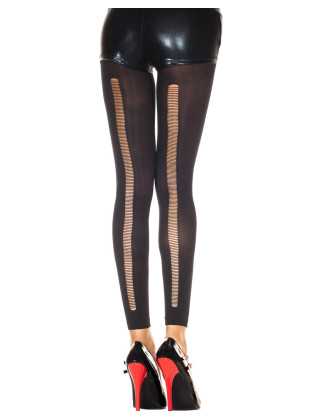Legging noir fashion et fin ajouré sur l'arrière - MH35241BLK