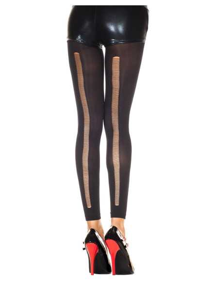 Legging noir fashion et fin ajouré sur l'arrière - MH35241BLK