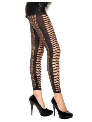 Leggings noir sexy lanières - MH35002BLK
