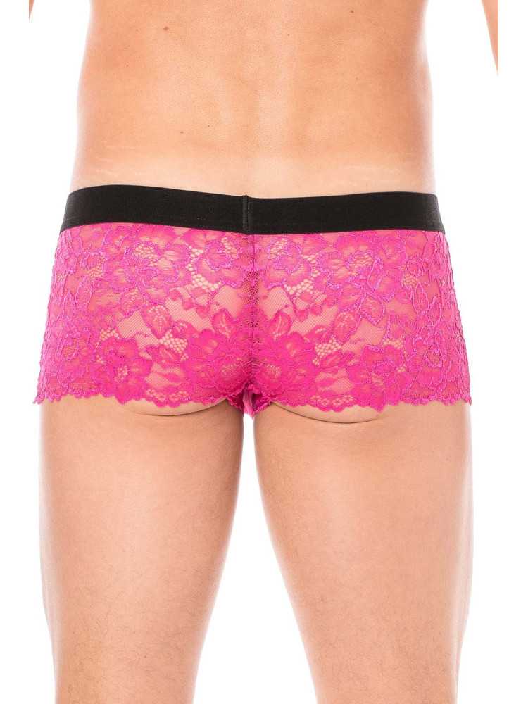 Boxer magenta en dentelle délicate - LM2006-67MAG