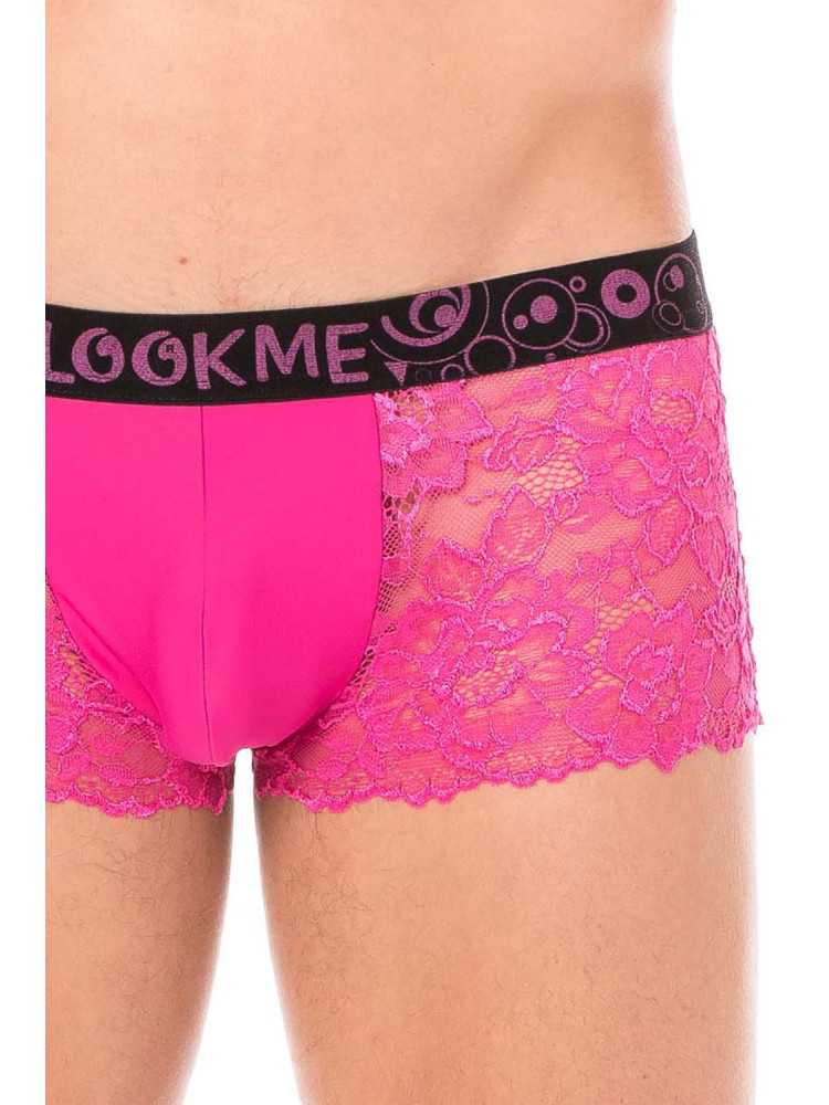Boxer magenta en dentelle délicate - LM2006-67MAG