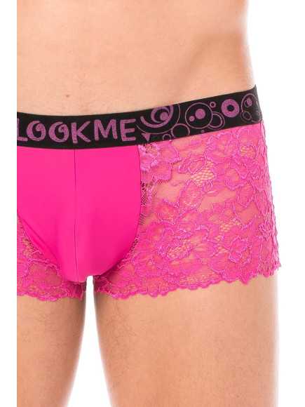 Boxer magenta en dentelle délicate - LM2006-67MAG