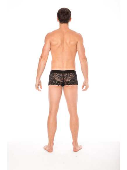 Boxer noir en dentelle délicate - LM2006-67BLK