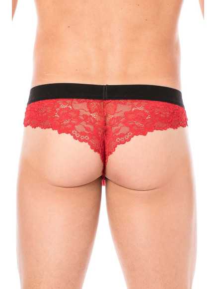String rouge en dentelle délicate - LM2006-57RED