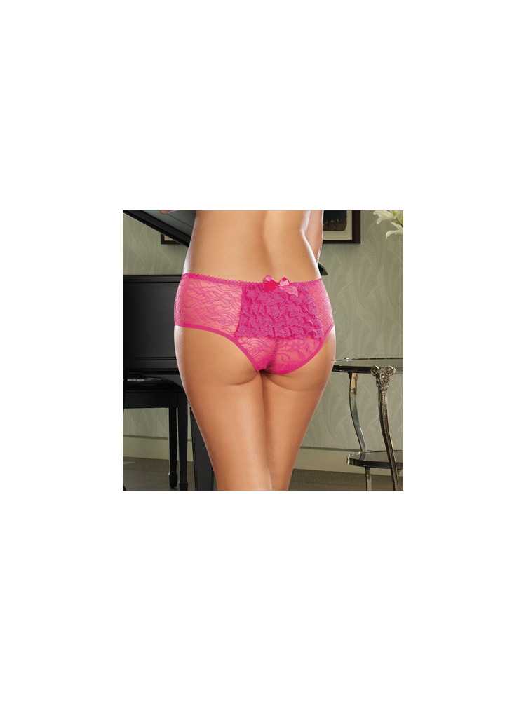 Panty taille basse, ouvert, fronces au dos - DG1300XHPK