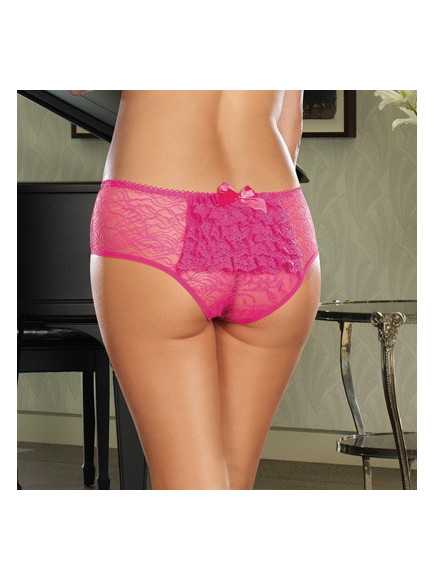 Panty taille basse, ouvert, fronces au dos - DG1300XHPK