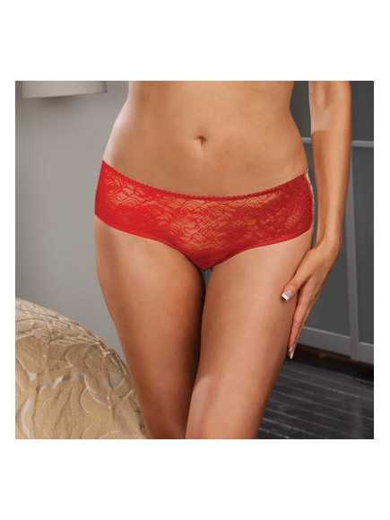 Panty taille basse, ouvert, fronces au dos - DG1300XRED