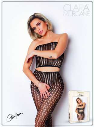 Ensemble 2 pièces résille ouvert à l'entrejambe - Le Numéro 2 - Collection Ensemble - CM96002