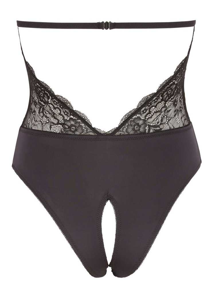 Body en dentelle noire, ouvert à l'entrejambe - R2641399