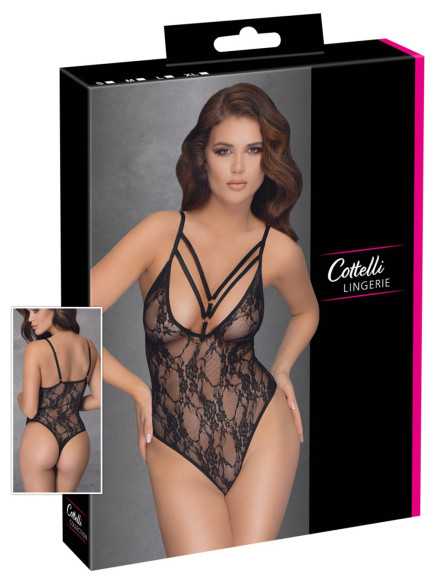 Body string en fine dentelle noire - R2642727