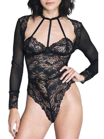 Body string manches longues avec ornements - ML80047BLK