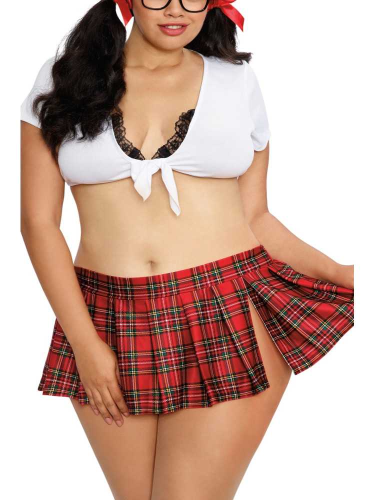 Déguisement sexy grande taille d'étudiante à lunettes - DG11046XCOS
