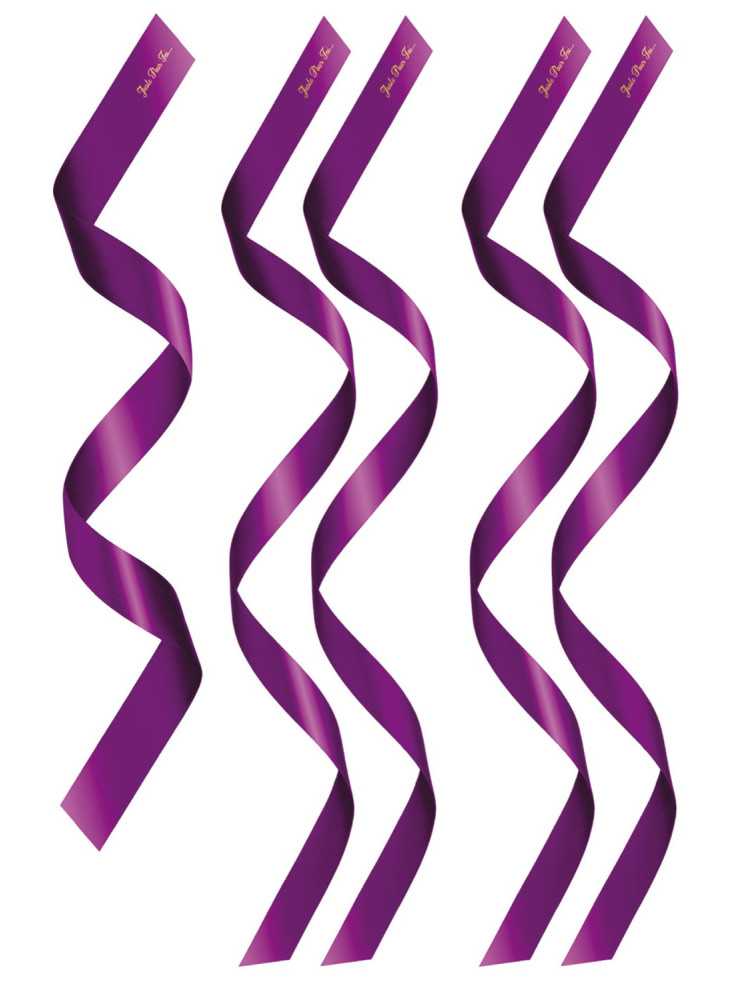 Set de 5 bandeaux satinés violets chevilles poignets et yeux - CC780202006000