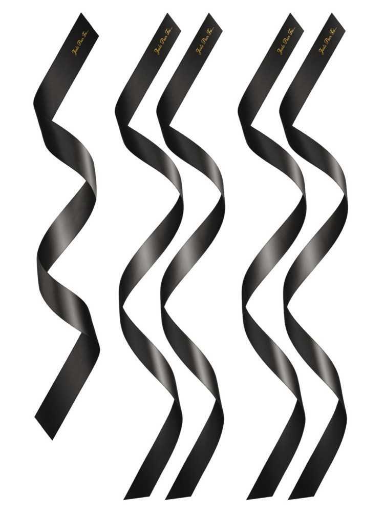 Set de 5 bandeaux satinés noirs chevilles poignets et yeux - CC780202001000