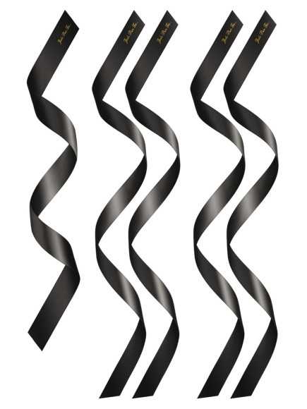 Set de 5 bandeaux satinés noirs chevilles poignets et yeux - CC780202001000