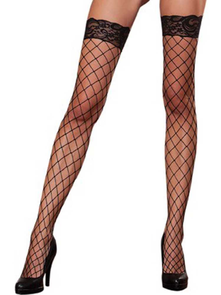 Bas filet noir autofixants - DG0115BLK