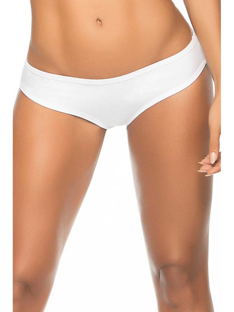 Tanga blanc froncé sur les fesses - MAL3025WHT